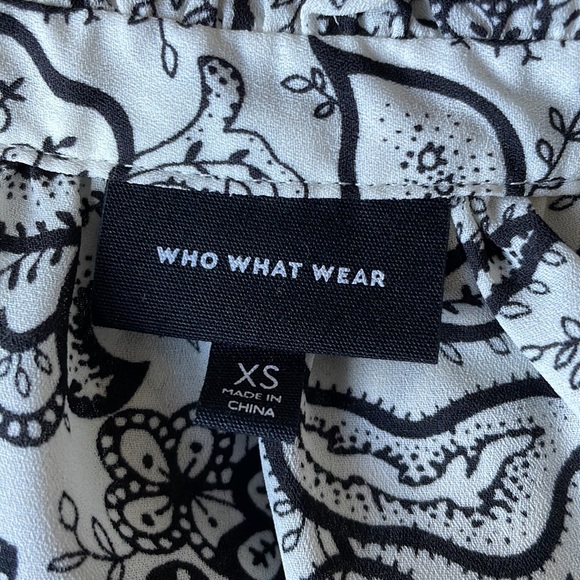 Who What Wear floral black white dress - Picture 10 of 11
